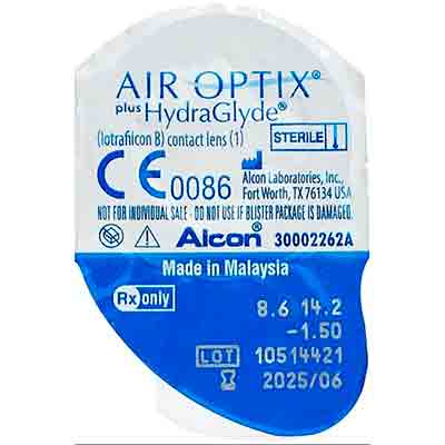 Air Optix plus HydraGlyde 1 шт подарок