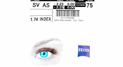 Zeiss SV 1.74 AS DV Platinum