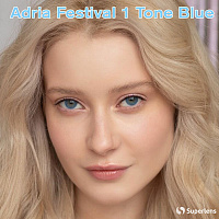 Adria Festival 1 Tone Blue контактні кольорові лінзи Interojo