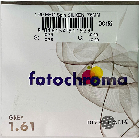 Divel Italia 1.61 Fotochromic Silken Grey