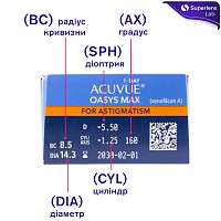 Acuvue Oasys Max 1-Day for Astigmatism (30 шт.) однодневные торические линзы