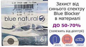 Divel Italia 1.61 Silken Blue Natural | Линзы для очков Divel Italia 1.61 Silken Blue Natural | Линзы для очков