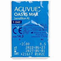 Acuvue Oasys MAX 1-Day 30 шт.| одноденні контактні лінзи Johnson & Johnson Acuvue Oasys MAX 1-Day 30 шт.| одноденні контактні лінзи Johnson & Johnson