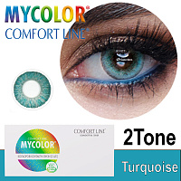 MyColor 2 Tone Turquoise контактні кольорові лінзи Interojo