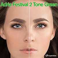 Adria Festival 2 Tone Green контактные цветные линзы Interojo