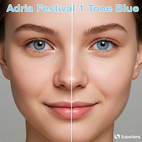 Adria Festival 1 Tone Blue контактні кольорові лінзи Interojo