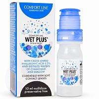  WET PLUS Comfort Line 10 ml | Увлажняющие капли для глаз с гиалуронатом натрия 0,3%