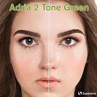 Adria 2 Tone Green контактные цветные линзы Interojo