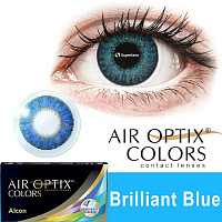 Air Optix Colors Brilliant Blue контактные цветные линзы Alcon