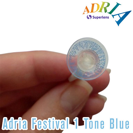 Кольорові контактні лінзи Adria Festival 1 Tone Blue (Блакитні)