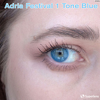 Adria Festival 1 Tone Blue контактні кольорові лінзи Interojo