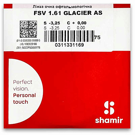 Shamir 1.61 Glasier Plus