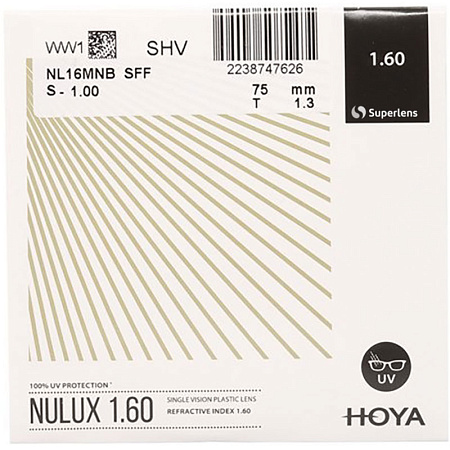 Hoya 1.60 Nulux Eyas 2.0 Super Hi-Vision 