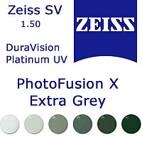 Фотохромні лінзи для окулярів ZEISS Single Vision 1.5 PhotoFusion X DuraVision Platinum UV Extra Grey Фотохромні лінзи для окулярів ZEISS Single Vision 1.5 PhotoFusion X DuraVision Platinum UV Extra Grey