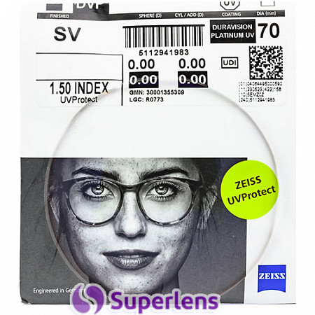Zeiss Single Vision 1.5 DuraVision Platinum UV
