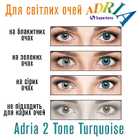 Adria 2 Tone Turquoise контактні кольорові лінзи Interojo