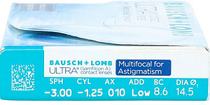 Ultra Multifocal for Astigmatism | 6 шт. мультифокальні торичні контактні лінзи  Ultra Multifocal for Astigmatism | 6 шт. мультифокальні торичні контактні лінзи