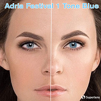 Adria Festival 1 Tone Blue контактні кольорові лінзи Interojo