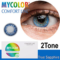 MyColor 2 Tone True Sapphire контактні кольорові лінзи Interojo