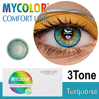 MyColor 3 Tone Turquoise контактні кольорові лінзи Interojo