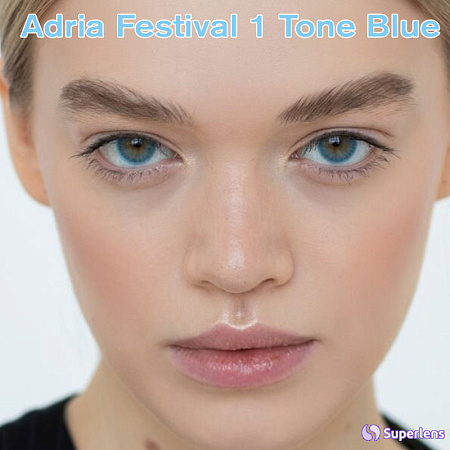 Кольорові контактні лінзи Adria Festival 1 Tone Blue (Блакитні)