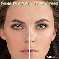 Adria Festival 1 Tone Green контактні кольорові лінзи Interojo