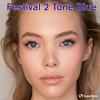 Adria Festival 2 Tone Blue контактні кольорові лінзи Interojo
