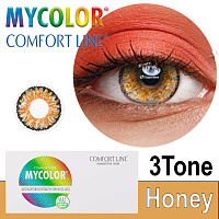MyColor 3 Tone Honey контактні кольорові лінзи Interojo