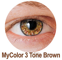 MyColor 3 Tone Brown контактные цветные линзы Interojo