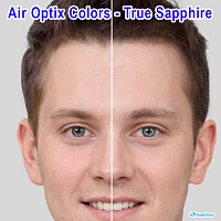 Air Optix Colors True Sapphire контактные цветные линзы Alcon