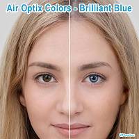 Air Optix Colors Brilliant Blue контактные цветные линзы Alcon