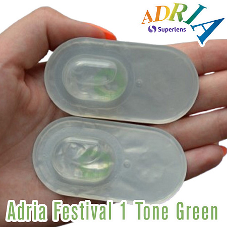 Кольорові контактні лінзи Adria Festival 1 Tone Green (Зелені)