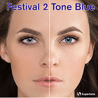 Adria Festival 2 Tone Blue контактні кольорові лінзи Interojo