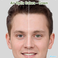 Air Optix Colors Green контактные цветные линзы Alcon