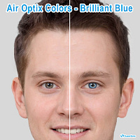 Air Optix Colors Brilliant Blue контактные цветные линзы Alcon