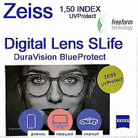 ZEISS Digi Lens SLife 1.5 DuraVision Blue Protect очковые линзы