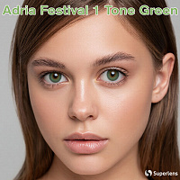 Adria Festival 1 Tone Green контактні кольорові лінзи Interojo