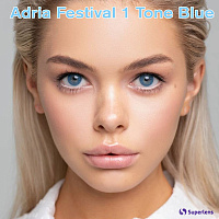Adria Festival 1 Tone Blue контактні кольорові лінзи Interojo