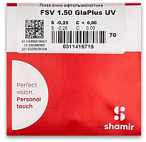 для коррекции (-/+) Shamir 1.50 Glacier Plus UV  для коррекции (-/+) Shamir 1.50 Glacier Plus UV