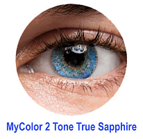 MyColor 2 Tone True Sapphire контактные цветные линзы Interojo