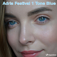 Adria Festival 1 Tone Blue контактні кольорові лінзи Interojo