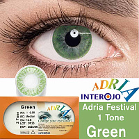 Adria Festival 1 Tone Green контактні кольорові лінзи Interojo