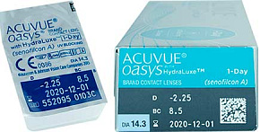 Acuvue Oasys 1-Day with Hydraluxe 30 шт.| одноденні контактні лінзи Johnson & Johnson Acuvue Oasys 1-Day with Hydraluxe 30 шт.| одноденні контактні лінзи Johnson & Johnson