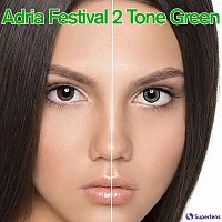 Adria Festival 2 Tone Green контактные цветные линзы Interojo