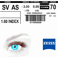 Лінзи для окулярів Zeiss SV 1.6 AS DV Platinum Лінзи для окулярів Zeiss SV 1.6 AS DV Platinum