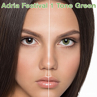 Adria Festival 1 Tone Green контактні кольорові лінзи Interojo