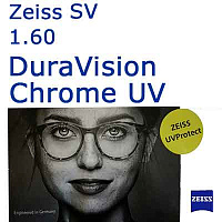 Zeiss Single Vision 1.6 DuraVision Chrome UV Лінзи для окулярів Zeiss Single Vision 1.6 DuraVision Chrome UV Лінзи для окулярів