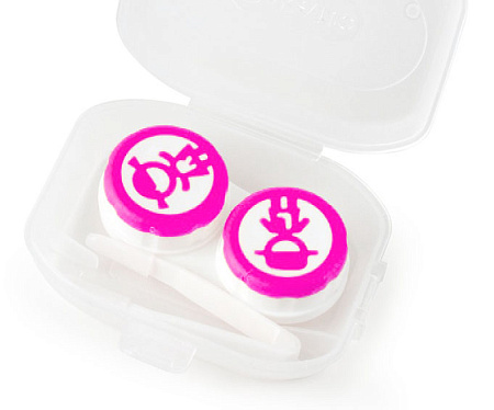 Набор дорожный для линз SL-82016-K "Человечки"