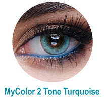 MyColor 2 Tone Turquoise контактные цветные линзы Interojo