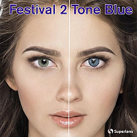 Adria Festival 2 Tone Blue контактні кольорові лінзи Interojo
